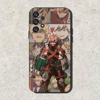 Bakugo My Hero Academia telefono dėklas Samsung S25,S24,S21,S22,S23,S30,Ultra,S20,Plus,Fe,Lite,Note,10,9,5G Juodas dangtelis Samsung S25