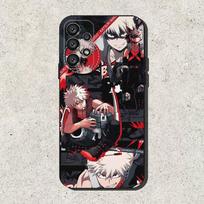 Bakugo My Hero Academia telefono dėklas Samsung S25,S24,S21,S22,S23,S30,Ultra,S20,Plus,Fe,Lite,Note,10,9,5G Juodas dangtelis Samsung S22plus5G