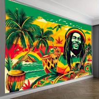 Atogrąžų Jamaikos Reggae Muzikos Fonas Rasta Spalvos vakarėlio fonas 47.2x31.5inch/120*80cm yellow