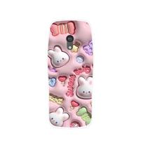 Nokia 3210 2024 dėklas Madingi minkšto silikono galiniai dėklai Nokia 3210 2024 telefono dėklui etui Fundas TA-1559 TA-1556 1549 Mielas Nokia 3210 2024 white