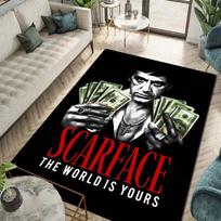 Scarface Tony 3D spausdinimo filmo kilimas kilimėlis miegamojo svetainės namų sofos dekoravimui, vaikų žaidimų didelis dekoras grindų kilimėlis dovana 50x80cm