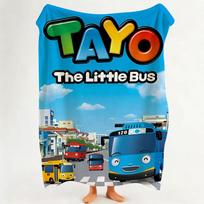 Filmo Tayo Mažasis Autobusiukas Mesti Flaneninis Antklodė Tinka Sofai, Svetainei, Miegamajam 150x200cm