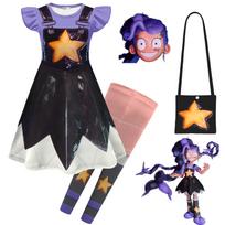 Mergaičių Lily Cosplay Kostiumas Bobi 5 Žaidimo Laikas Vaikų Suknelė Leginsai Krepšio Rinkinys Žvaigždžių Spaudinio Apranga Helovino Gimtadienio Šventei 140cm gray