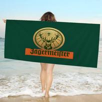 J-Jagermeisteres Logotipo Mikropluošto Antklodė Greitai Džiūstantys Paplūdimio Rankšluosčiai Dydelės Spaudos Super Sugeriantis Baseino Rankšluosčio Antklodė W30*H60(CM) white