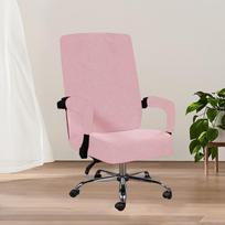 2024 Silver Fox Velvet Office Chair Cover - Durable, Dustproof, Universal Fit in Bright Colors Two Arm Covers rožinė