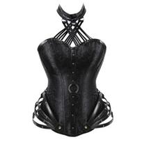 Moteriškas korsetas Sexy 11 Steel Bones Poliesterio juosmens liekninantis figūrinis kostiumas vakarėliui 2XL juoda