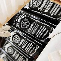 Brand J-Jack Daniel Bathroom Mat Kids Room Bedroom Decoration Balcony Anti-Slip Doormat Living Room Welcome Rug 40cm x 60cm white