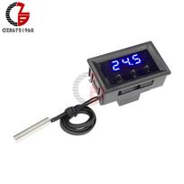 W1209 12V LED skaitmeninis termostatas Temperatūros reguliatorius Termometras Automobilinis inkubatorius Termoreguliatorius Temperatūros matuoklis NTC jutiklis mėlyna