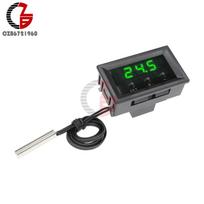 W1209 12V LED skaitmeninis termostatas Temperatūros reguliatorius Termometras Automobilinis inkubatorius Termoreguliatorius Temperatūros matuoklis NTC jutiklis žalia