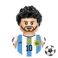 Futbolo Rungtynės Žaidėjai Statybiniai Kaladėlės Minifigūrėlės Rinkinys Pasaulio Futbolo Žvaigždės Surinkti Kaladėlės Veiksmo Figūrėlės Modelio Žaislai Gimtadienio Dovana black