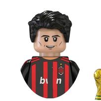 Pasaulio futbolo žvaigždžių konstravimo kaladėlės Minifigūrėlės Rinkinys Futbolininkai Surinkimo kaladėlės Veiksmo figūrėlės Modelis Žaislai Gimtadienio dovana