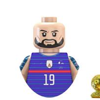 Pasaulio futbolo žvaigždžių konstravimo kaladėlės Minifigūrėlės Rinkinys Futbolininkai Surinkimo kaladėlės Veiksmo figūrėlės Modelis Žaislai Gimtadienio dovana yellow