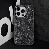 Anglies Pluošto Rašto Dažytas Telefono Dėklas iPhone 16,15,14,13,12,11,8,7,Pro,Max,Plus,Mini,XS,SE Atsparus Kritimui Juodas Matinis Kietas iPhone16promax