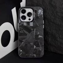 Anglies Pluošto Rašto Dažytas Telefono Dėklas iPhone 16,15,14,13,12,11,8,7,Pro,Max,Plus,Mini,XS,SE Atsparus Kritimui Juodas Matinis Kietas iPhone13mini