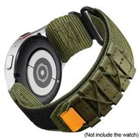 20mm 22mm Nylon Strap for Samsung Galaxy Watch 7/6/5/4 44mm 40mm classic 47mm Gear S3 Active 2 Sports Band for Huawei Bracelet 22mm universal žalia