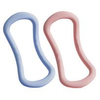 2Pcs Calf Yoga Ring Portable Lightweight Fitness Leg Ring Yoga Pilates Training Body Stretching Muscles Massage Exercise Circle Tool Home Gym Workout E gray