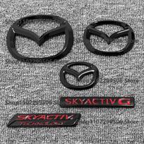 Priekinių grotelių emblema Bagažinės ženklelis Variklio dangčio Galiniai logotipai Mazda MX5 ND NC Miata Didelio blizgumo juodi Automobilio emblemos Priekinių groteliųBagažinės ženkloRinkinys MX5 ND black