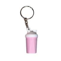 Yousheng Shaker Cup Keychain Portable 3D Printed Workout Keychain with Metal Ring Bags Gym Backpack Pendant Mini Fitness F gray