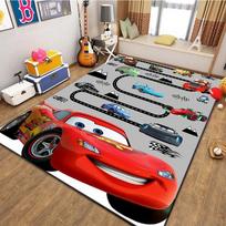 McQueen Automobiliai Greitkelio Kilimėlis Kelio Kilimas Kilimas Svetainei, Automobilio Kilimas, Grindų Kilimas, Vaikų Kambario Takelis, Darželio Kilimas, Žaidimų Kilimas 40x60cm (16x24in) black