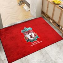 Spausdintas animacinis kilimas su futbolo klubų emblemomis: Liverpool, Arsenal, Manchester United - Kristalinio aksomo grindų kilimėlis Sandėlyje 80*120 cm brown