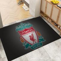 Spausdintas animacinis kilimas su futbolo klubų emblemomis: Liverpool, Arsenal, Manchester United - Kristalinio aksomo grindų kilimėlis Sandėlyje 80*120 cm gray