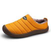 Unisex atsparūs vandeniui medvilniniai šlepetės, didelis dydis, žiemos aksomas, vidaus/lauko pusšlepetės 45 orange