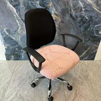 Stretch Office Chair Seat Cover, Washable Printed Desk Chair Slipcover for Home Office rožinė