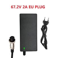 Elektrinio paspirtuko įkroviklis GX16 3 kontaktų 67.2V 2A AC/3 kontaktų Li-ion akumuliatoriaus įkroviklis skirtas ZERO 10X VSETT 10+ Kaabo paspirtukams Ličio akumuliatoriaus maitinimo adapteris EU juoda
