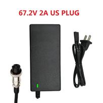 Elektrinio paspirtuko įkroviklis GX16 3 kontaktų 67.2V 2A AC/3 kontaktų Li-ion akumuliatoriaus įkroviklis skirtas ZERO 10X VSETT 10+ Kaabo paspirtukams Ličio akumuliatoriaus maitinimo adapteris US juoda
