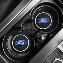 2 VNT. Ford Mustang Focus Mk2 Mk4 Fiesta MK7 Ranger Automobilio Stiliaus Puodelio Laikiklis Stovas Neslystanti Kilimėlis Silikoninis Pagalvėlė Automobilio Aksesuarai (as the picture,2pcs) gray