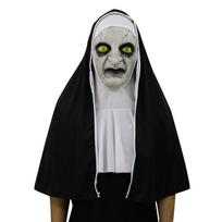Kaukė „The Nun“ Helovino siaubo kaukė Valak Baisi Latekso Pilno Veido Puikiai Tinka Helovinui Close Mouth gray