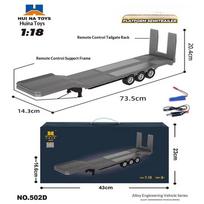 2026 Naujas Huina 1509 RC Sunkvežimis ir 1502 Priekaba Pilno Mastelio Lydinio Nuotolinio Valdymo Statybinės Technikos Žaislas Kolekcijai gray