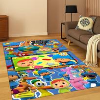 3D P-Pocoyo Elly Pato Animacinis Kilimas Kilimas Miegamajam Svetainei Sofai Namų Dekoras, Vaikų Žaidimų Plotas Kilimas Neslystantis Grindų Kilimėlis Dovana 80x120cm