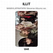 ILLIT MAMIHLAPINATAPAI Weverse Albumai vers.. Oficiali nuotraukų kortelė Unit 02 gray