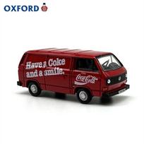 Diecast OXFORD 1:76 Scale Volkswagen T25 Coke Van Alloy Small Car Model Collectible Toy Gift Souvenir Display Ornament brown