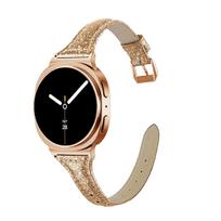 Madingas odinis laikrodžio dirželis Samsung Galaxy Watch8/9 Classic, Natūralios odos laikrodžio juosta Samsung Galaxy Watch serijai 47mm rožinio aukso spalvos