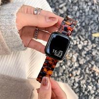 Rainbow Clear Band For Apple Watch Series 10 9 8 7 se 6 5 4 3 Slim Women Bracelet Strap For iWatch 40mm 38 41 42 44 45 46 49mm 42 44 45 46 49mm black