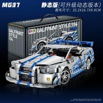 Techninis MOC 42210 Karo Dievas GT -R34 Sportinis Automobilis Statybiniai Blokeliai LED RC Rinkinys Geriausia Helovino Kalėdų Gimtadienio Šventės Svečio Dovana S gray