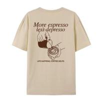 More Espresso Funny Coffee Tshirts Cute Barista Graphic Tee Loose Fashion Streetwear Top Unisex Unisex Retro Caffeine Lover T Shirt 3XL gray