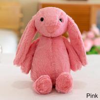 25 cm ilgos ausys minkštas pliušinis zuikio lėlė mielas zuikio pliušinis žaislas miegantis žaislas mergaitėms vaikams kūdikiams pliušiniai gimtadienio dovanos 25CM rožinė