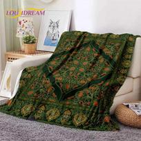 Turkijos Persų Bohemiškas Mandalos Gėlės Minkštas Flanelinis Antklodė Lovai Miegamajam Sofai Iškylai Metamas Antklodė Lauke Laisvalaikiui Dovana 75x100cm (30x40inch) gray