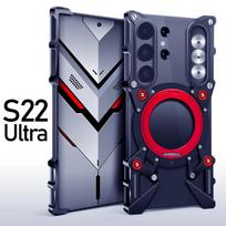 Prabangus aušinantis besisukantis stovas Samsung Galaxy s26 S25 S24 S23 S22 Ultra dėklui Metalinė mechaninė rankena Tuščiaviduris Funda No gift box gray