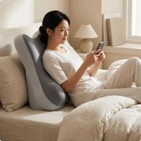 Lovos atlošo pagalvė Kvėpuojanti skaitymo pagalvė Ergonomiška sofai Double Gray black