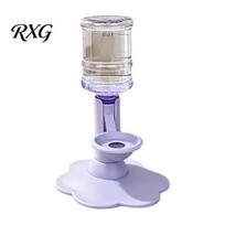 Automatinis vandens padavimo įrenginys augintiniams, gravitacinis katės dozatorius, 640 ml talpykla, papildymo dubenėlis, paaukštintas nešiojamas dozatorius, grindys, be rankų, augintinio hidratacija