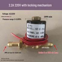 MIG/MAG ir TIG suvirintojo solenoidas: 220V, 12V elektromagnetinis dujų vožtuvas, 24V elektrinis vožtuvas, 36V argono vožtuvas su fiksavimo spaustuku, 1.5
