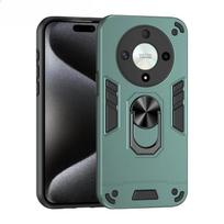 Karinio lygio dėklas Honor Magic8 Lite Magic 8 Pro X9d 5G Apsauginis dangtelis Atsparus smūgiams Laikiklis su žiedu Fundas Coque HONOR Magic8 Lite žalia