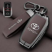 Cinko Lydinio Odinis Automobilio Raktų Dėklas Dangtelis Korpusas Toyota CHR Hilux Fortuner Land Cruiser 200 Camry Corolla Crown RAV4 Highland black