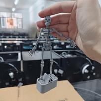 Air Pump Driven Dancing Skeleton Aquarium Bubbler Movable Oxygen Skeleton  Underwater Landscape pilka