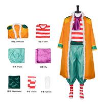 Buggy Cosplay Kostiumas Vienas Anime Gabalas Apsiaustas Vyriškas Kostiumas Helovino Paltai Viršus Kelnės Uniforma Kostiumai Šventiniai Drabužiai XL blue