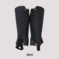 Comfortable Microfiber Anti-Abrasion Leg Guards for Equestrian & Horse Riding - Available for Children & Adults, Cowhide Chaps Large S (leg circumference 34 cm) black
